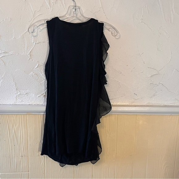 ZOKAI Black Ruffle Sleeveless Top Size Medium - Picture 2 of 3